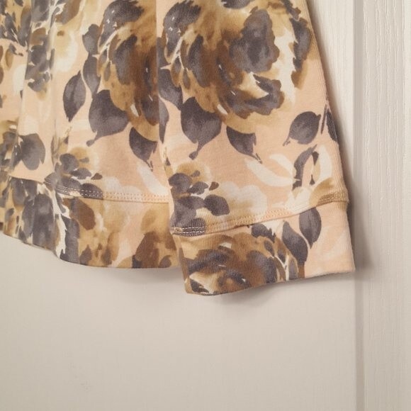 rafaella PETITE Peach Gray Floral Cardigan - Picture 2 of 6